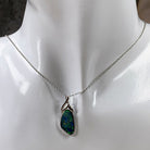 Sterling Silver Opal 18x8.4mm pendant - Masterpiece Jewellery Opal & Gems Sydney Australia | Online Shop