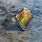 Sterling Silver Boulder Opal 3.22ct ring - Masterpiece Jewellery Opal & Gems Sydney Australia | Online Shop