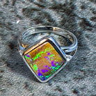 Sterling Silver Boulder Opal 3.22ct ring - Masterpiece Jewellery Opal & Gems Sydney Australia | Online Shop