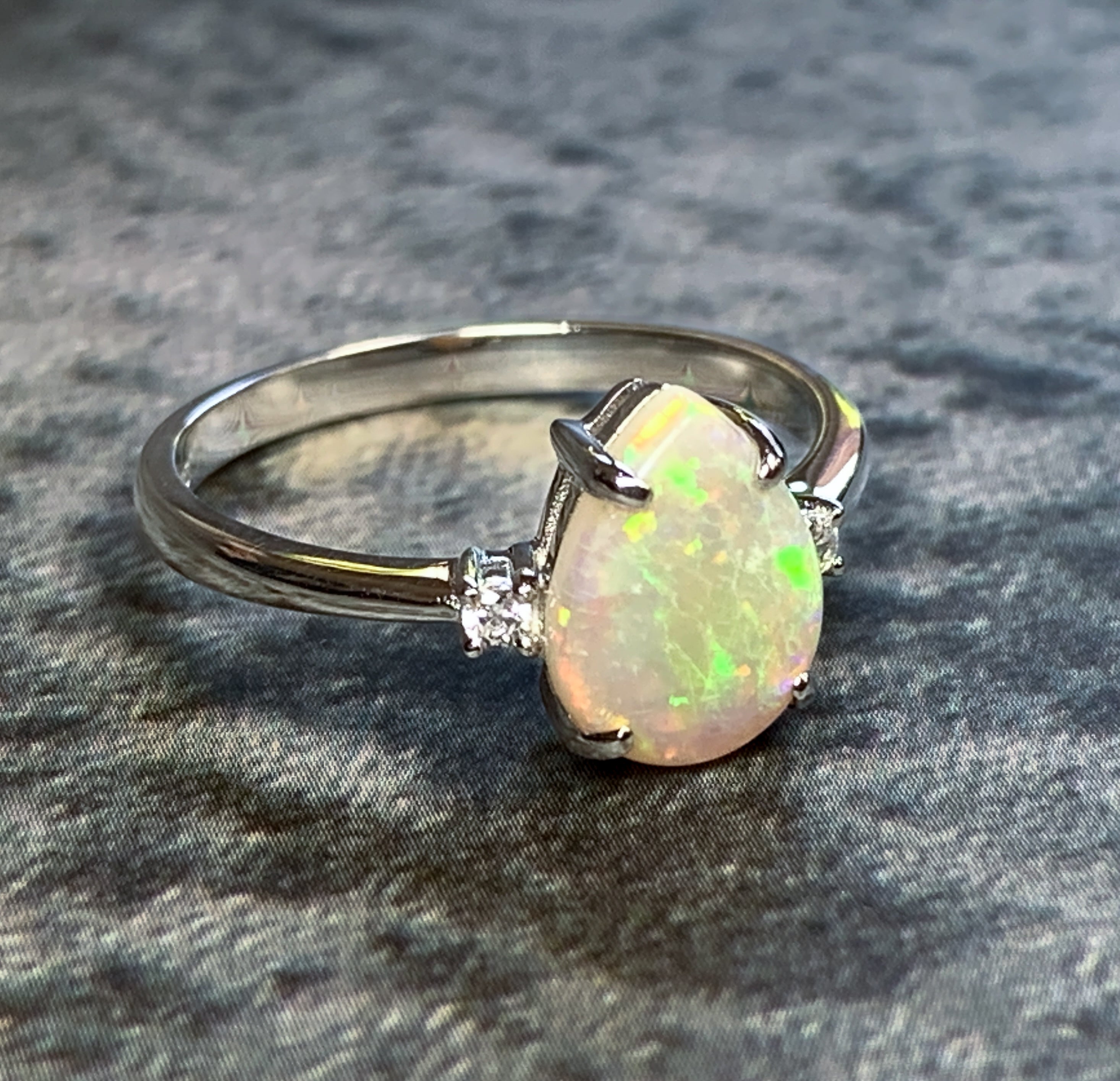 Sterling Silver Tear drop shape Dark Opal - Masterpiece Jewellery Opal & Gems Sydney Australia | Online Shop