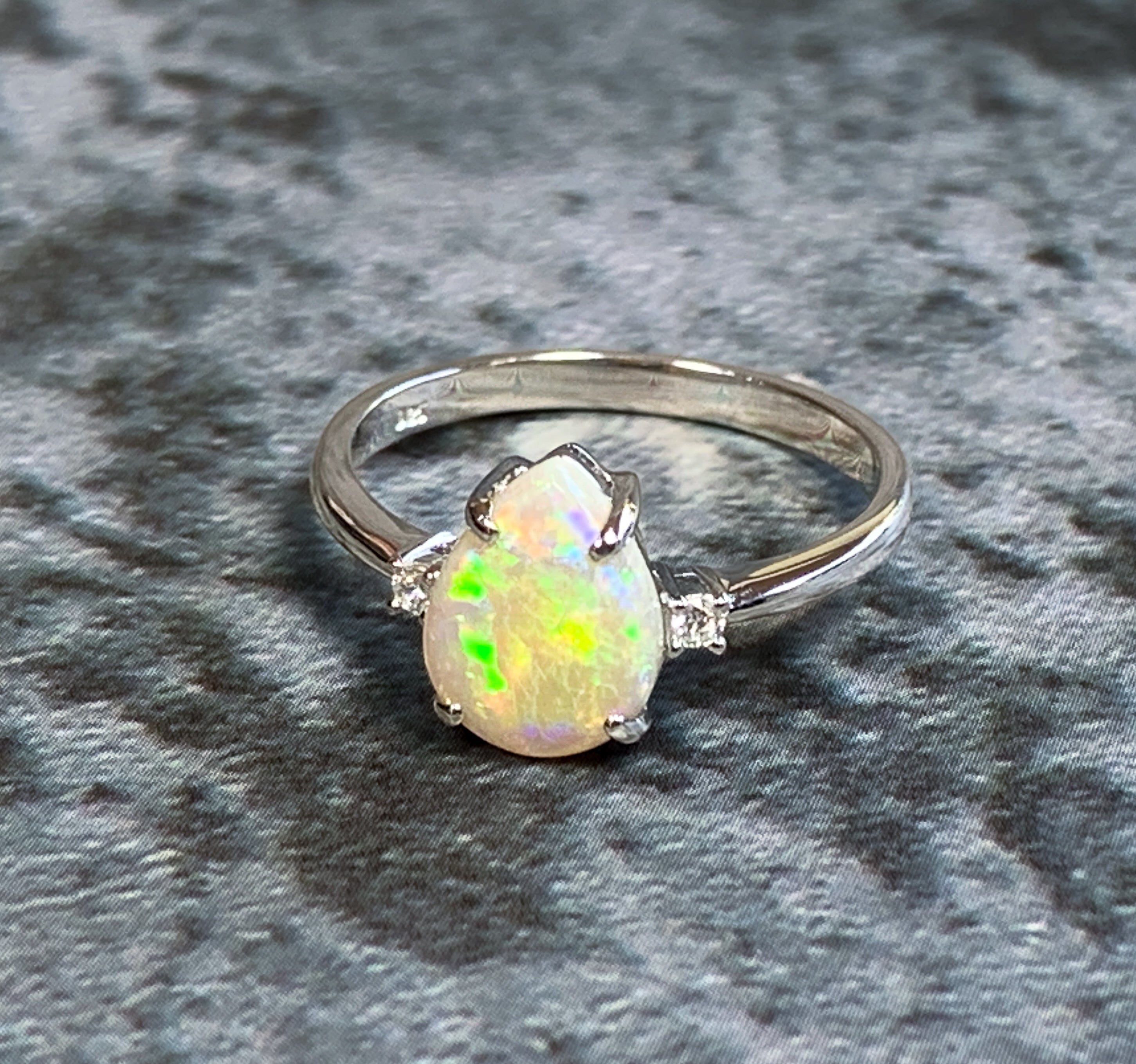 Sterling Silver Tear drop shape Dark Opal - Masterpiece Jewellery Opal & Gems Sydney Australia | Online Shop