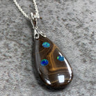 Silver Matrix and doublet Opal pendant - Masterpiece Jewellery Opal & Gems Sydney Australia | Online Shop