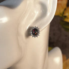 Sterling Silver Opal triplet cluster earrings - Masterpiece Jewellery Opal & Gems Sydney Australia | Online Shop