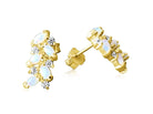 Gold plated Sterling Silver White Opal studs - Masterpiece Jewellery Opal & Gems Sydney Australia | Online Shop