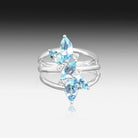 9kt White Gold Aquamarine and DIamond ring - Masterpiece Jewellery Opal & Gems Sydney Australia | Online Shop