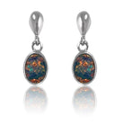 14kt White Gold Opal earrings - Masterpiece Jewellery Opal & Gems Sydney Australia | Online Shop