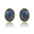 9kt Yellow Gold large Opal studs - Masterpiece Jewellery Opal & Gems Sydney Australia | Online Shop