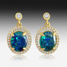 Silver Gold Plated Opal Triplet earrings - Masterpiece Jewellery Opal & Gems Sydney Australia | Online Shop