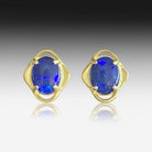 Sterling Silver Gold plated Opal triplet studs - Masterpiece Jewellery Opal & Gems Sydney Australia | Online Shop