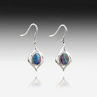 Sterling Silver hook earrings with Opal - Masterpiece Jewellery Opal & Gems Sydney Australia | Online Shop
