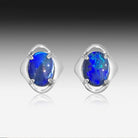Sterling Silver Opal triplet studs - Masterpiece Jewellery Opal & Gems Sydney Australia | Online Shop