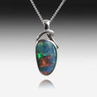 14KT WHITE GOLD OPAL PEDNANT - Masterpiece Jewellery Opal & Gems Sydney Australia | Online Shop