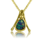 18kt Yellow Gold Boulder Opal pendant - Masterpiece Jewellery Opal & Gems Sydney Australia | Online Shop
