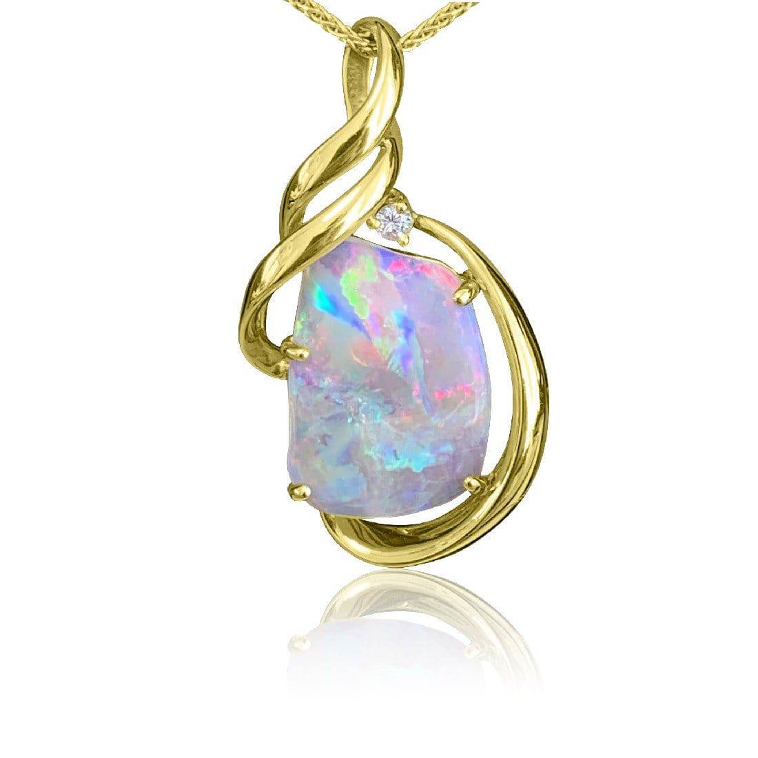 18kt Yellow Gold Opal pendant - Masterpiece Jewellery Opal & Gems Sydney Australia | Online Shop