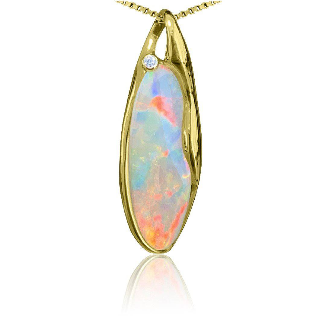 18kt Yellow Gold Opal pendant - Masterpiece Jewellery Opal & Gems Sydney Australia | Online Shop