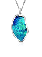 18KT WHITE GOLD BOULDER OPAL 46CT PENDANT - Masterpiece Jewellery Opal & Gems Sydney Australia | Online Shop