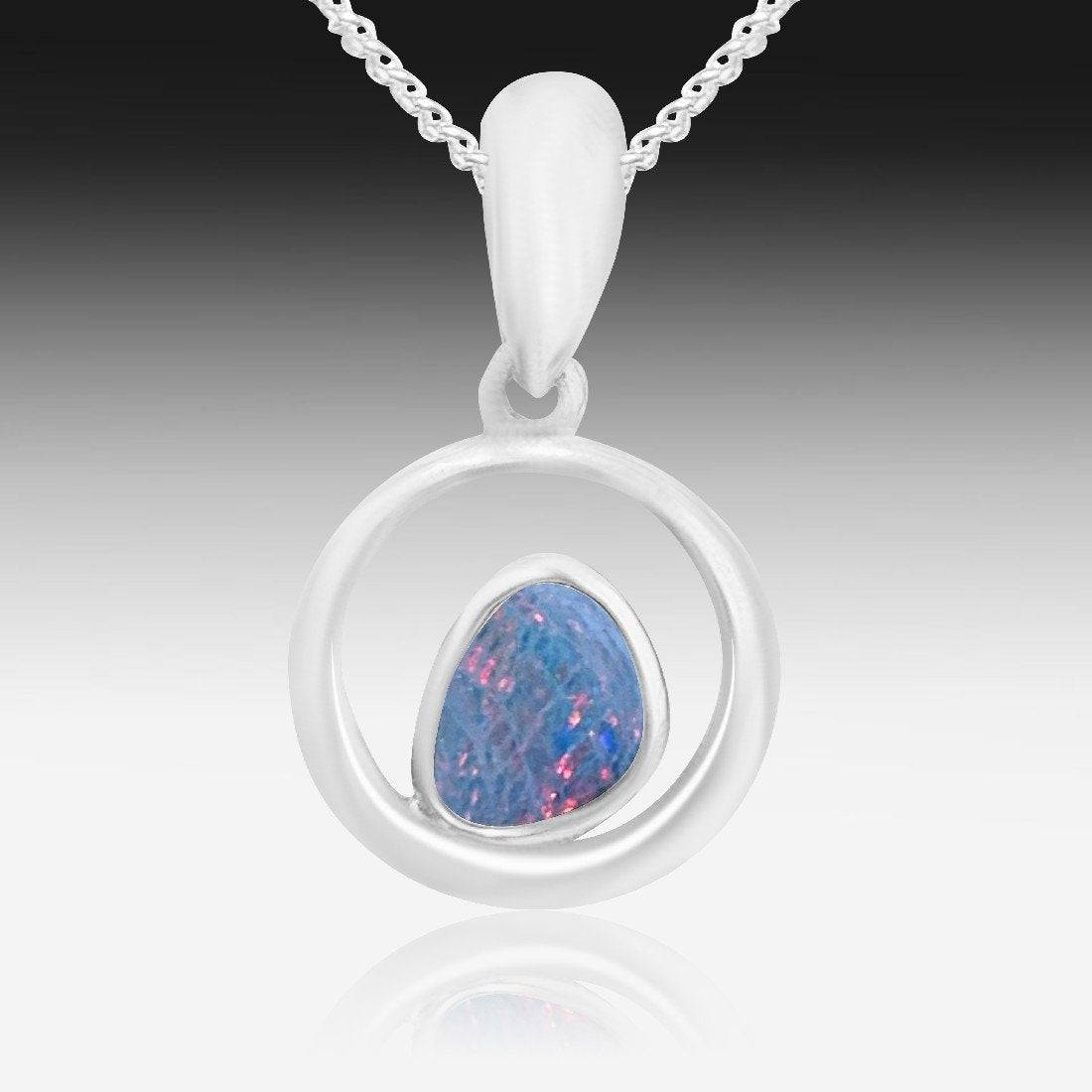 Silver Opal pendant - Masterpiece Jewellery Opal & Gems Sydney Australia | Online Shop