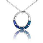 Sterling Silver Opal inlay Circle - Masterpiece Jewellery Opal & Gems Sydney Australia | Online Shop