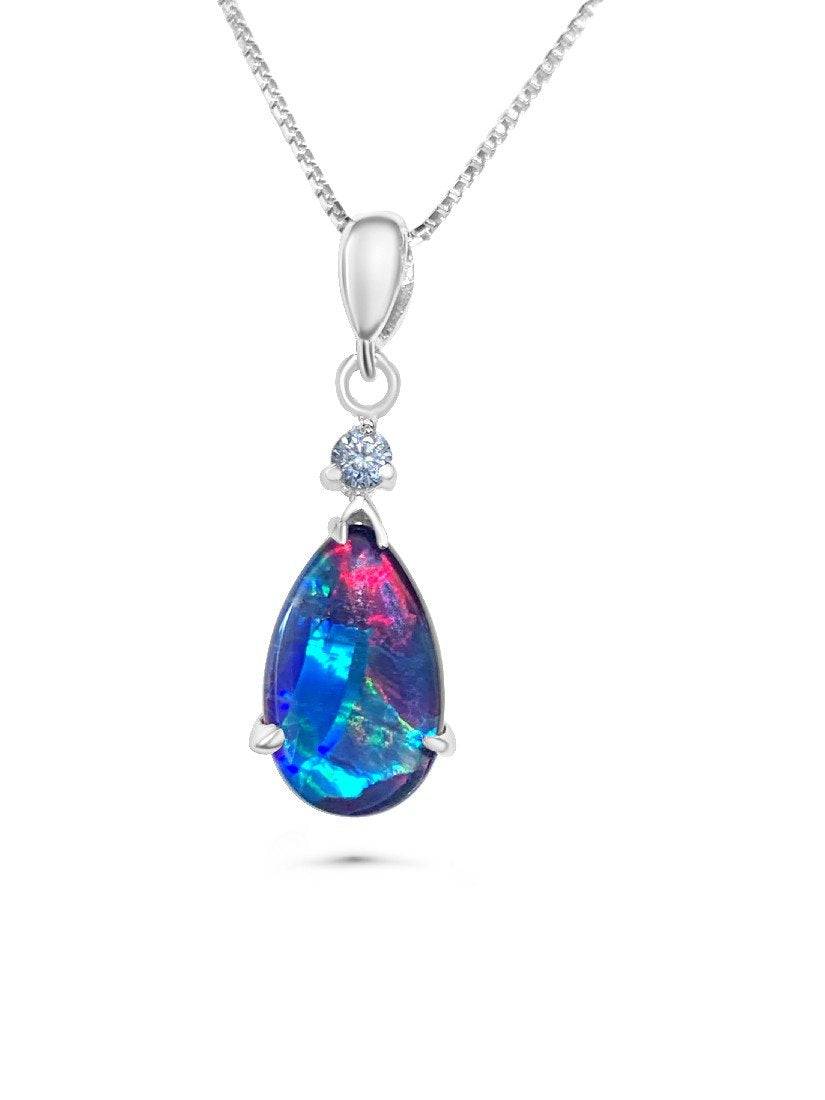 Sterling Silver Opal triplet pendant - Masterpiece Jewellery Opal & Gems Sydney Australia | Online Shop