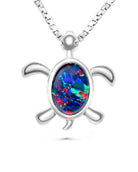 Sterling Silver Turtle design Opal pendant - Masterpiece Jewellery Opal & Gems Sydney Australia | Online Shop