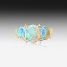 14kt Rose Gold Opal and diamond ring - Masterpiece Jewellery Opal & Gems Sydney Australia | Online Shop