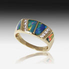 14kt Yellow Gold Opal ring - Masterpiece Jewellery Opal & Gems Sydney Australia | Online Shop