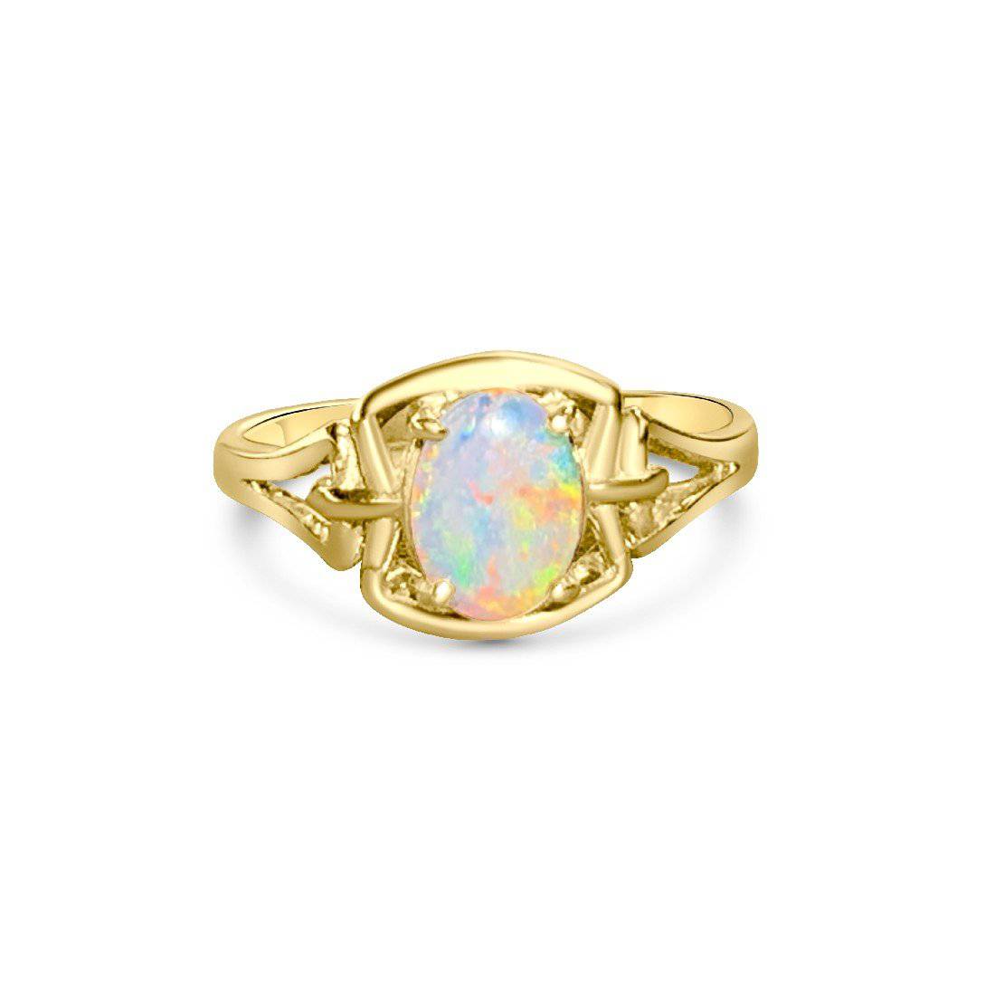 18kt Yellow Gold Opal ring - Masterpiece Jewellery Opal & Gems Sydney Australia | Online Shop