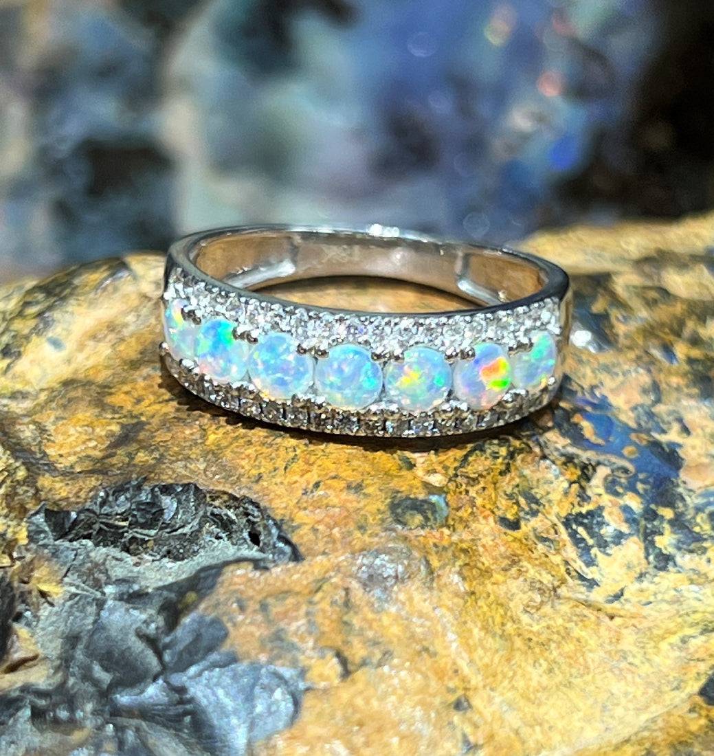 Black Crystal Opal Solitaire Ring in Yellow Gold Bezel | Exquisite Jewelry  for Every Occasion | FWCJ