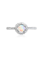 18kt White Gold Diamond and Opal ring - Masterpiece Jewellery Opal & Gems Sydney Australia | Online Shop