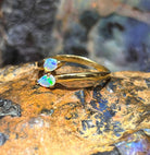 18kt Yellow Gold Opal split ring - Masterpiece Jewellery Opal & Gems Sydney Australia | Online Shop