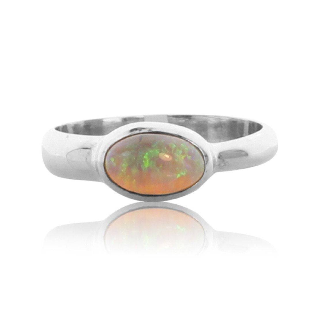 Sterling Silver Black Opal ring - Masterpiece Jewellery Opal & Gems Sydney Australia | Online Shop