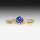 Sterling Silver Gold plated Opal triplet ring - Masterpiece Jewellery Opal & Gems Sydney Australia | Online Shop