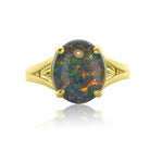 Sterling Silver Gold Plated Opal triplet ring - Masterpiece Jewellery Opal & Gems Sydney Australia | Online Shop