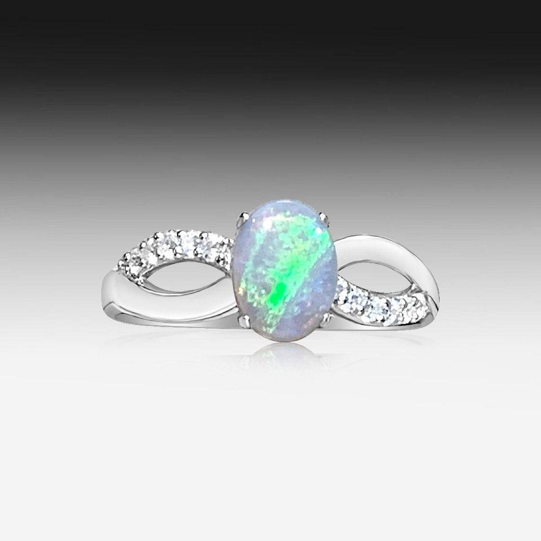 Sterling Silver Opal ring - Masterpiece Jewellery Opal & Gems Sydney Australia | Online Shop