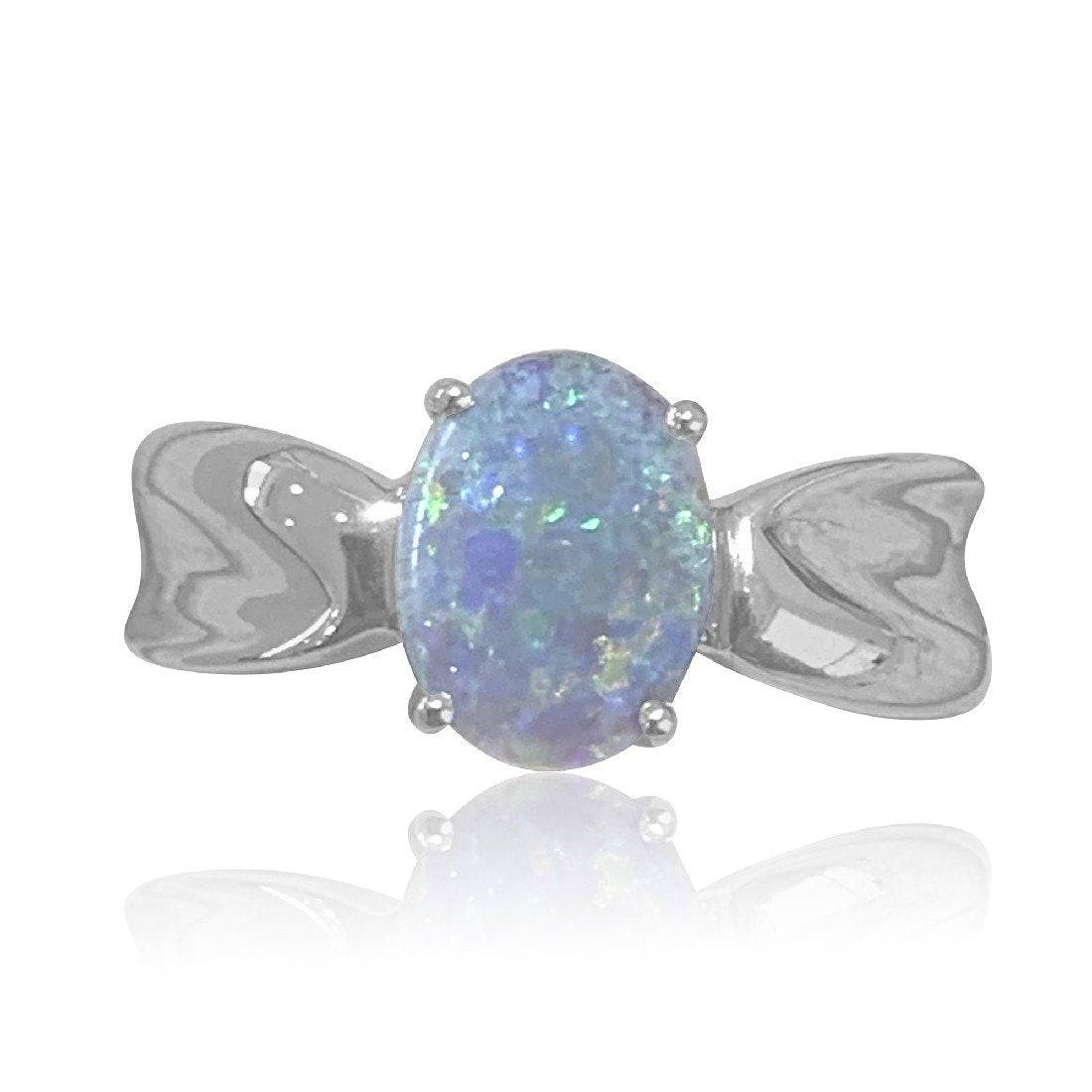 Sterling Silver Opal ring - Masterpiece Jewellery Opal & Gems Sydney Australia | Online Shop