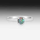 Sterling Silver Round Opal triplet solitaire ring - Masterpiece Jewellery Opal & Gems Sydney Australia | Online Shop