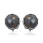 9kt White Gold Mabe Blue Pearl earring studs - Masterpiece Jewellery Opal & Gems Sydney Australia | Online Shop